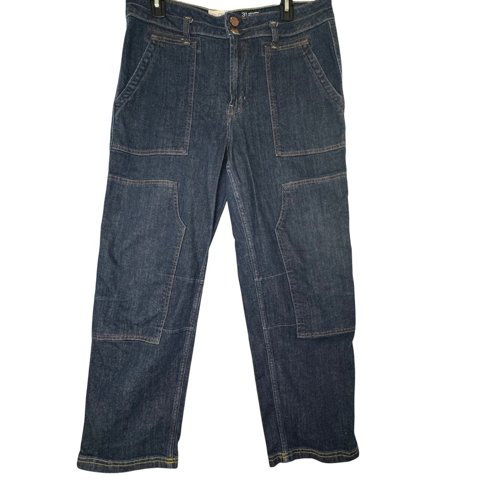 Pilcro Anthropologie Double Knee Utility Carpenter Jeans Dark Wash 31